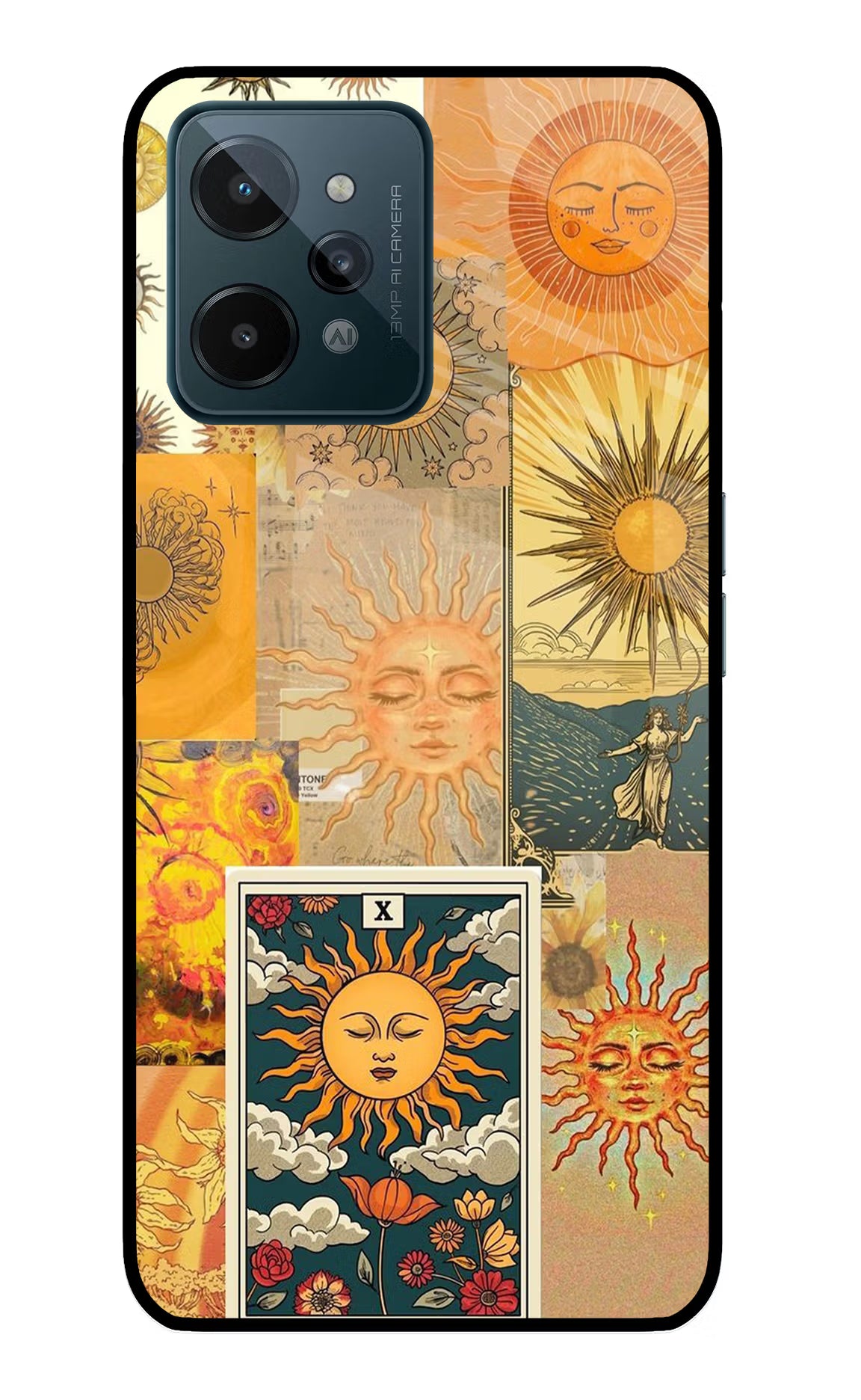 Sun Realme C31 Glass Case Back Cover by Casekaro