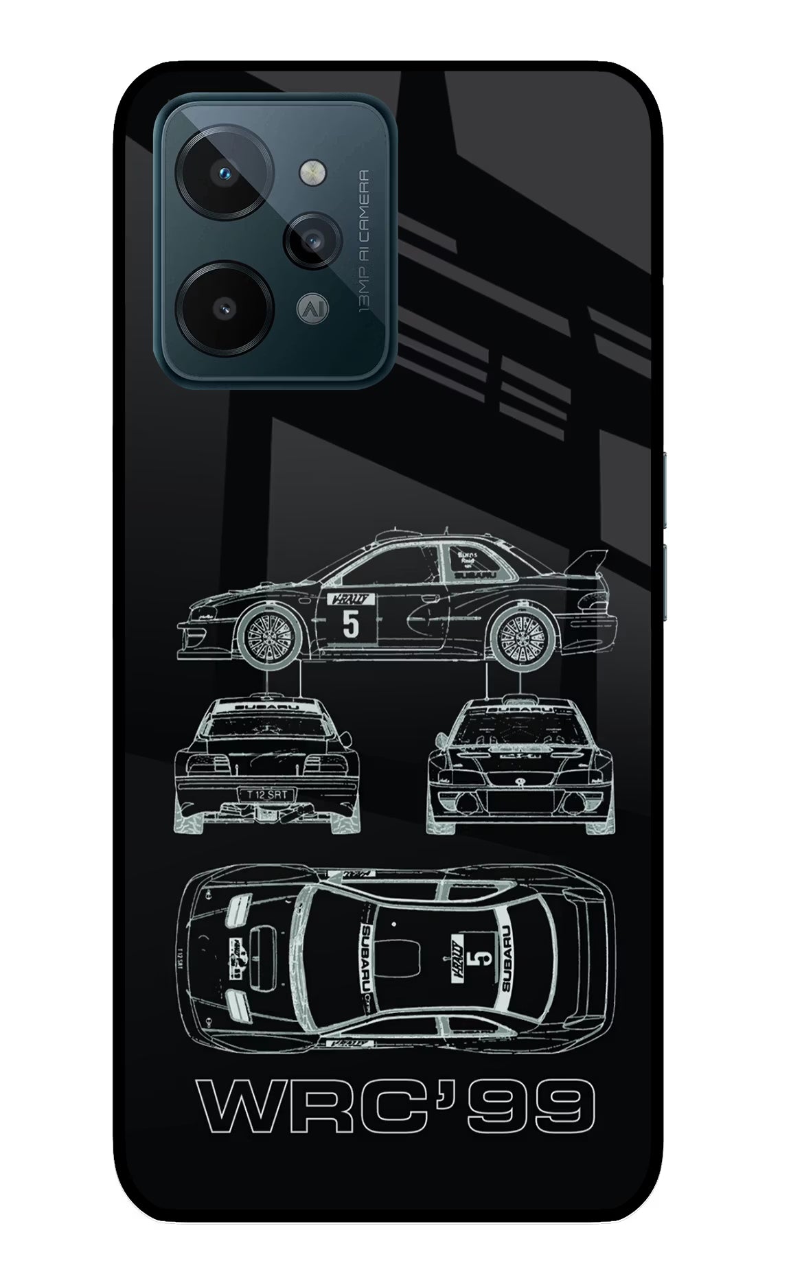 WRC'99 Realme C31 Glass Case Back Cover by Casekaro