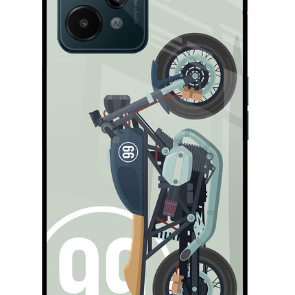 Classic Cafe Racer 99 Realme C31 Glass Case Back Cover by Casekaro