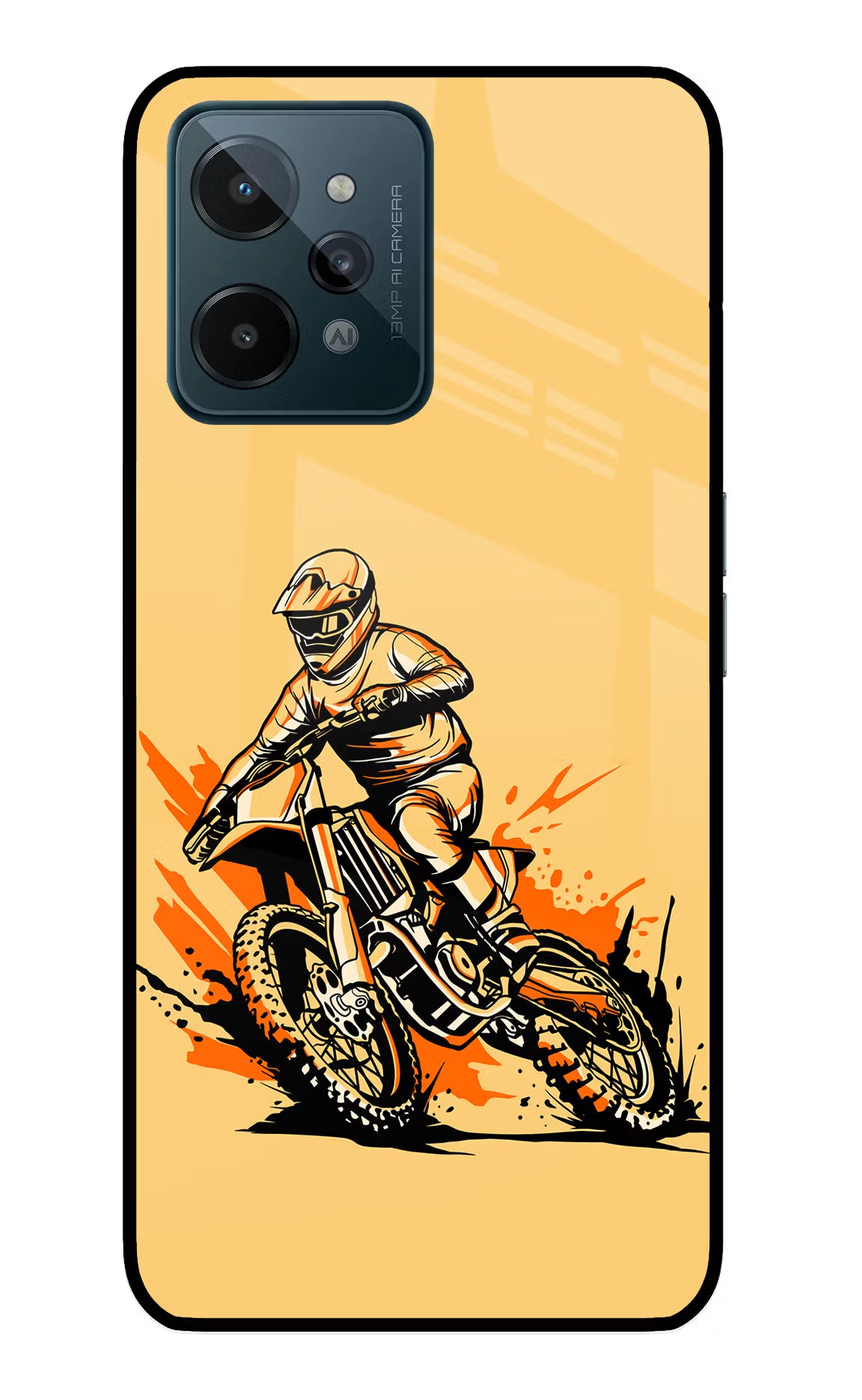 Off-Road Fury Realme C31 Glass Case Back Cover by Casekaro