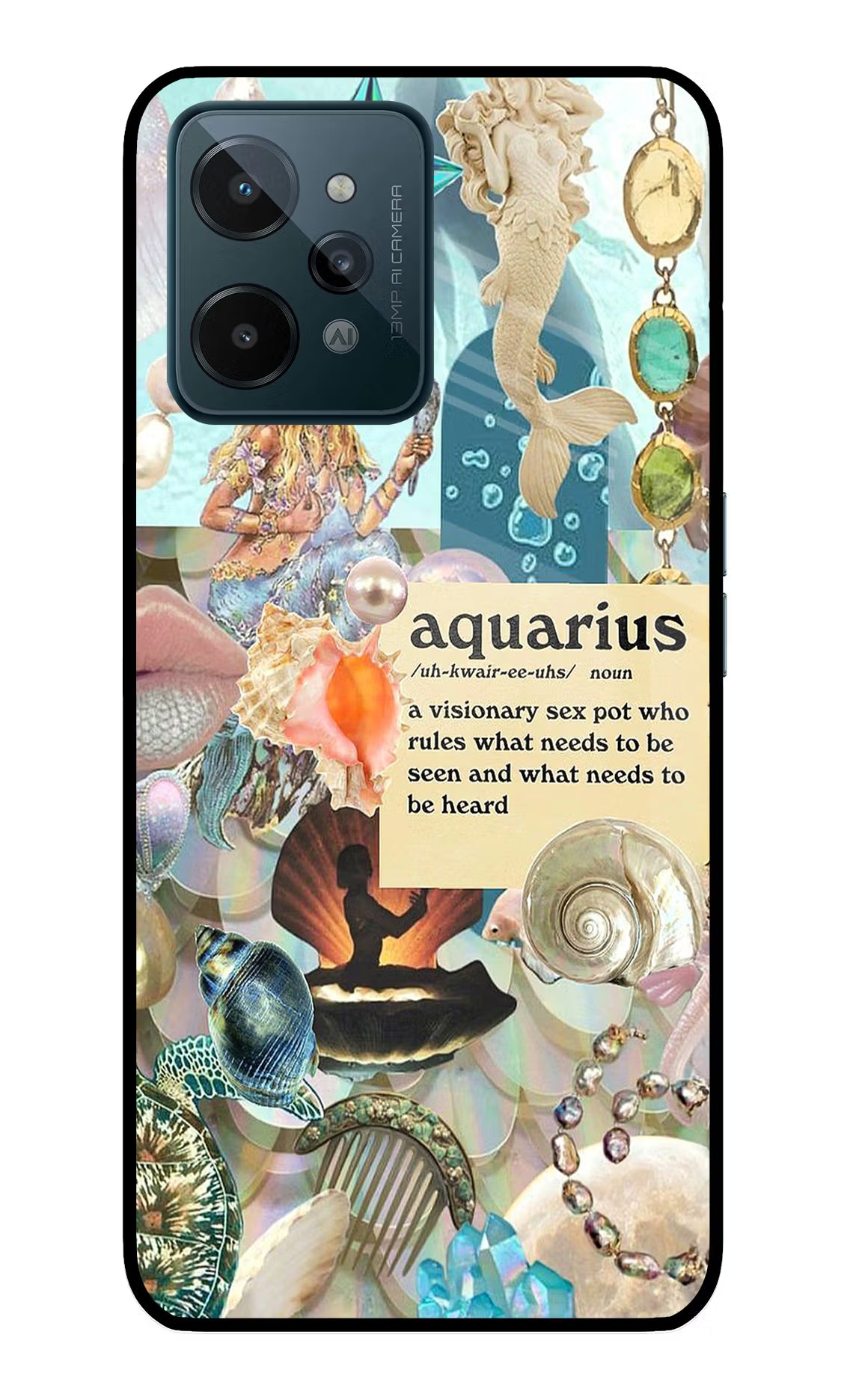 Aquarius Zodiac Realme C31 Glass Case