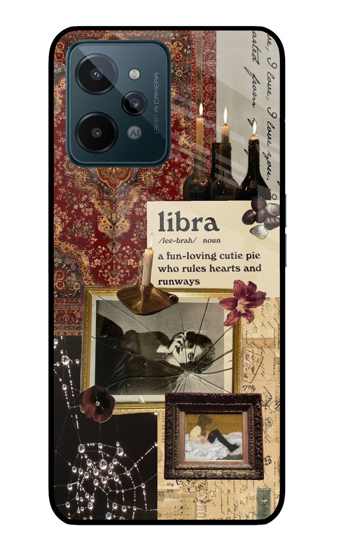 Libra Zodiac Realme C31 Glass Case Back Cover by Casekaro