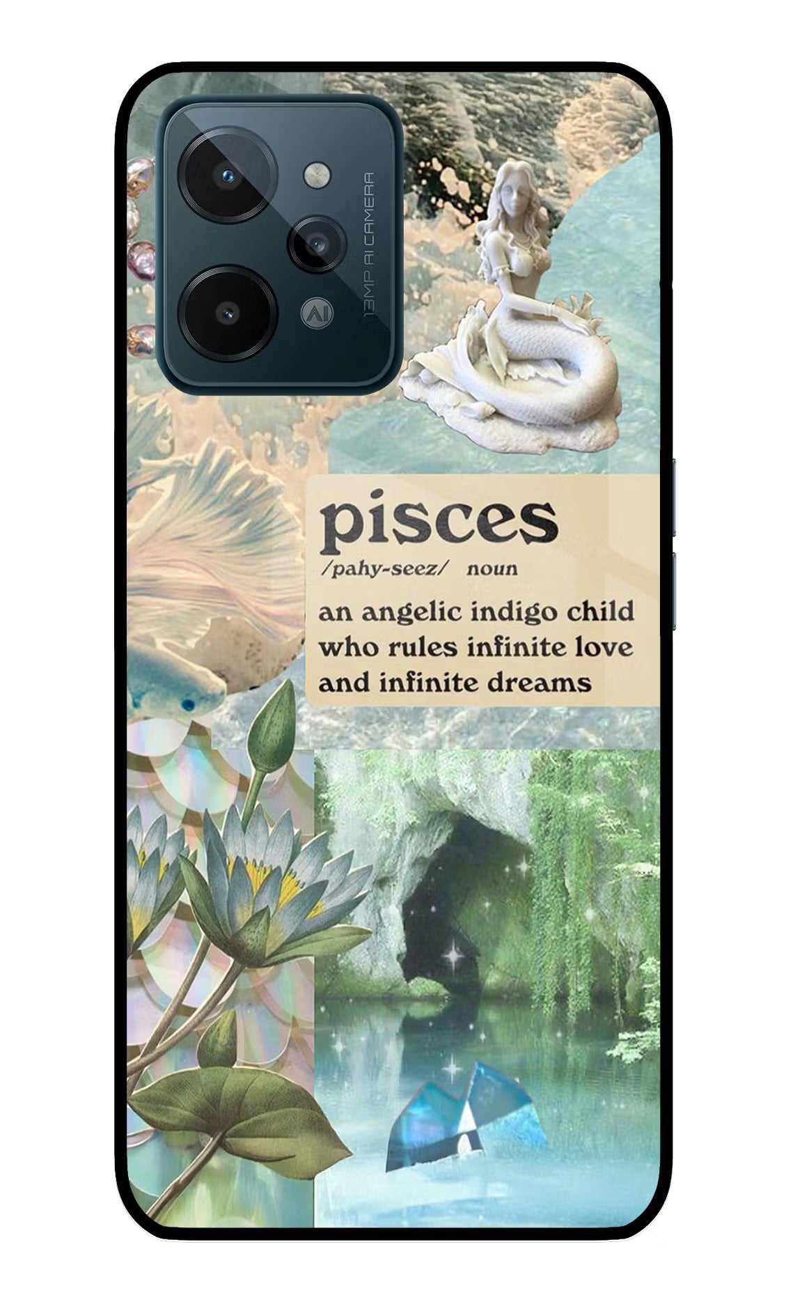 Pisces Zodiac Realme C31 Glass Case
