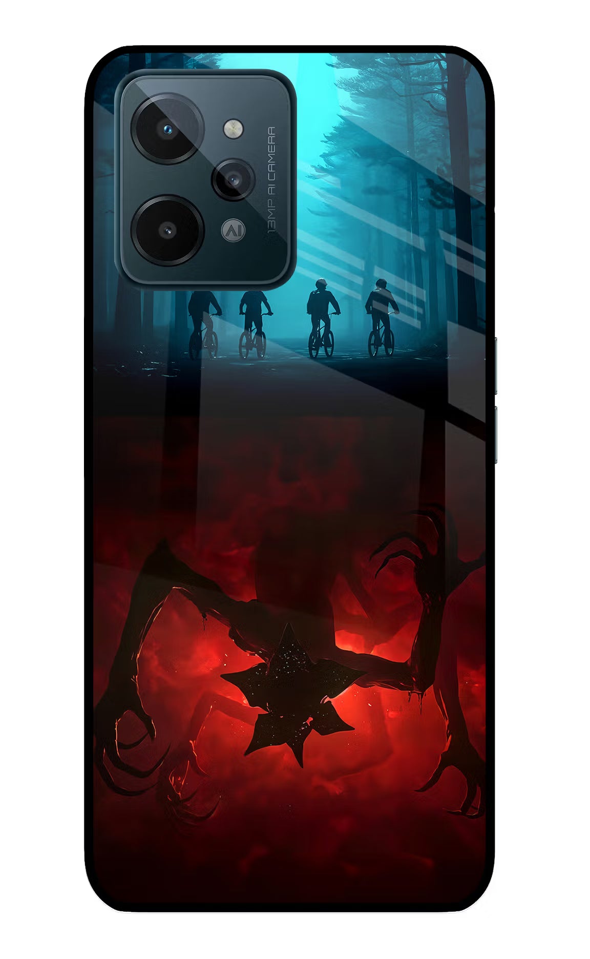 Ordinary Things Downside Up Realme C31 Glass Case Back Cover by Casekaro