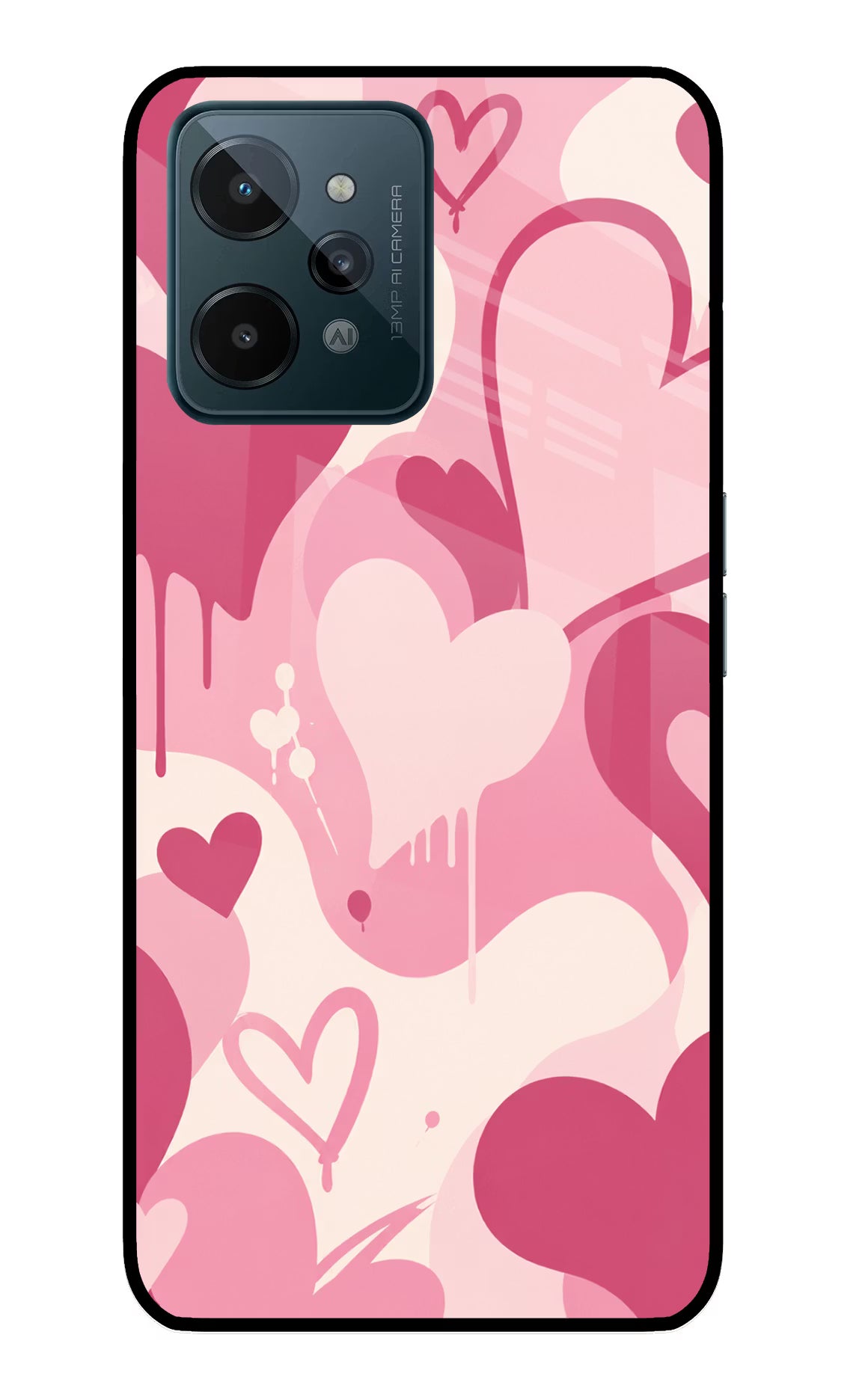 Hearty case Realme C31 Glass Case Back Cover by Casekaro