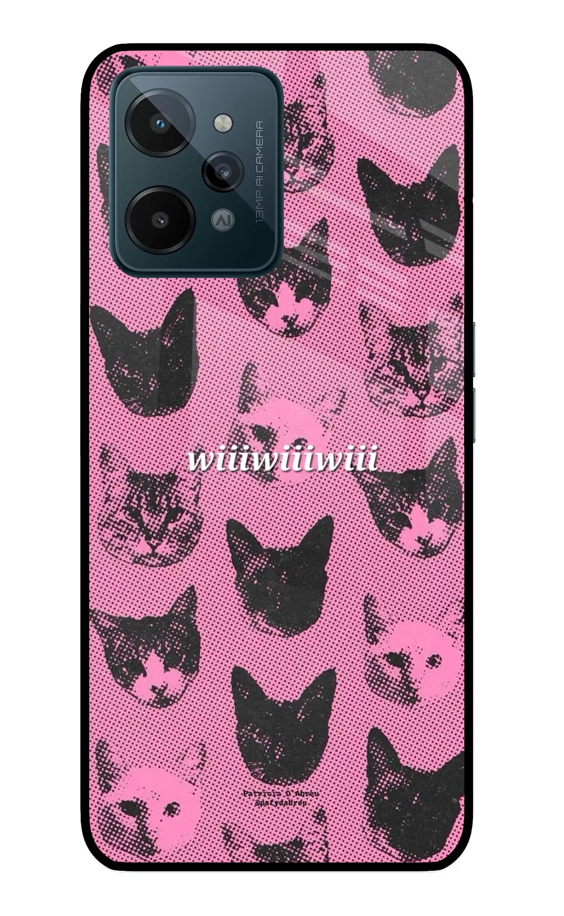 Pink Cats Realme C31 Glass Case
