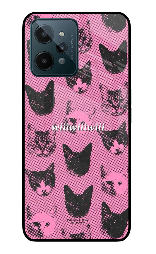Pink Cats Realme C31 Glass Case