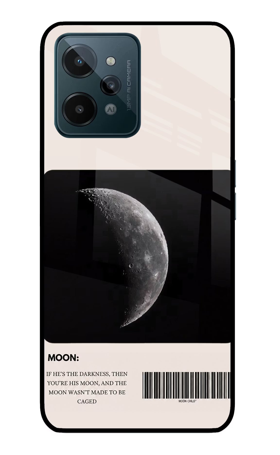 Moon Phase Realme C31 Glass Case