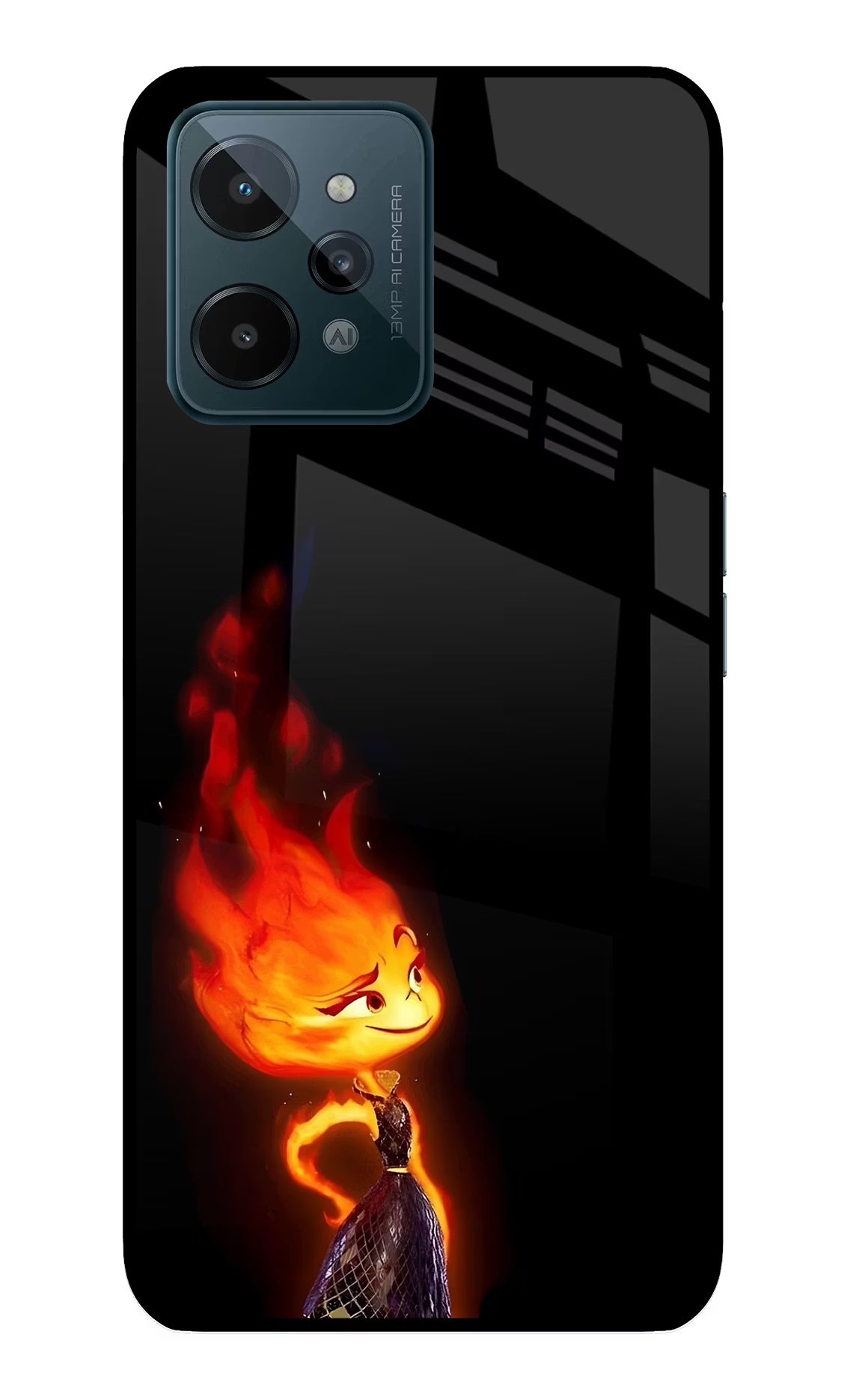 Ember Flame Realme C31 Glass Case