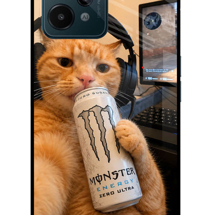 Gamer Cat Energy Realme C31 Glass Case