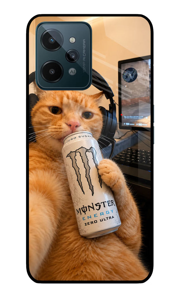 Gamer Cat Energy Realme C31 Glass Case
