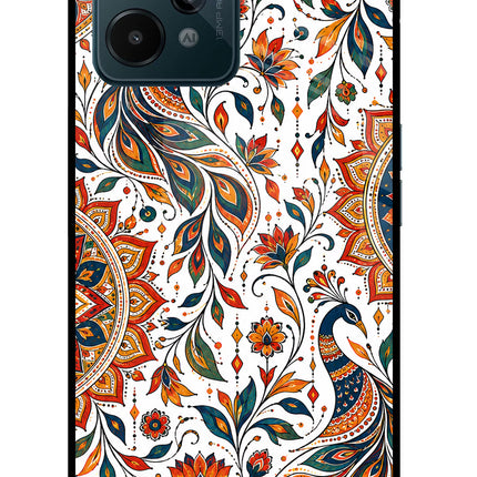 White Mayura Realme C31 Glass Case