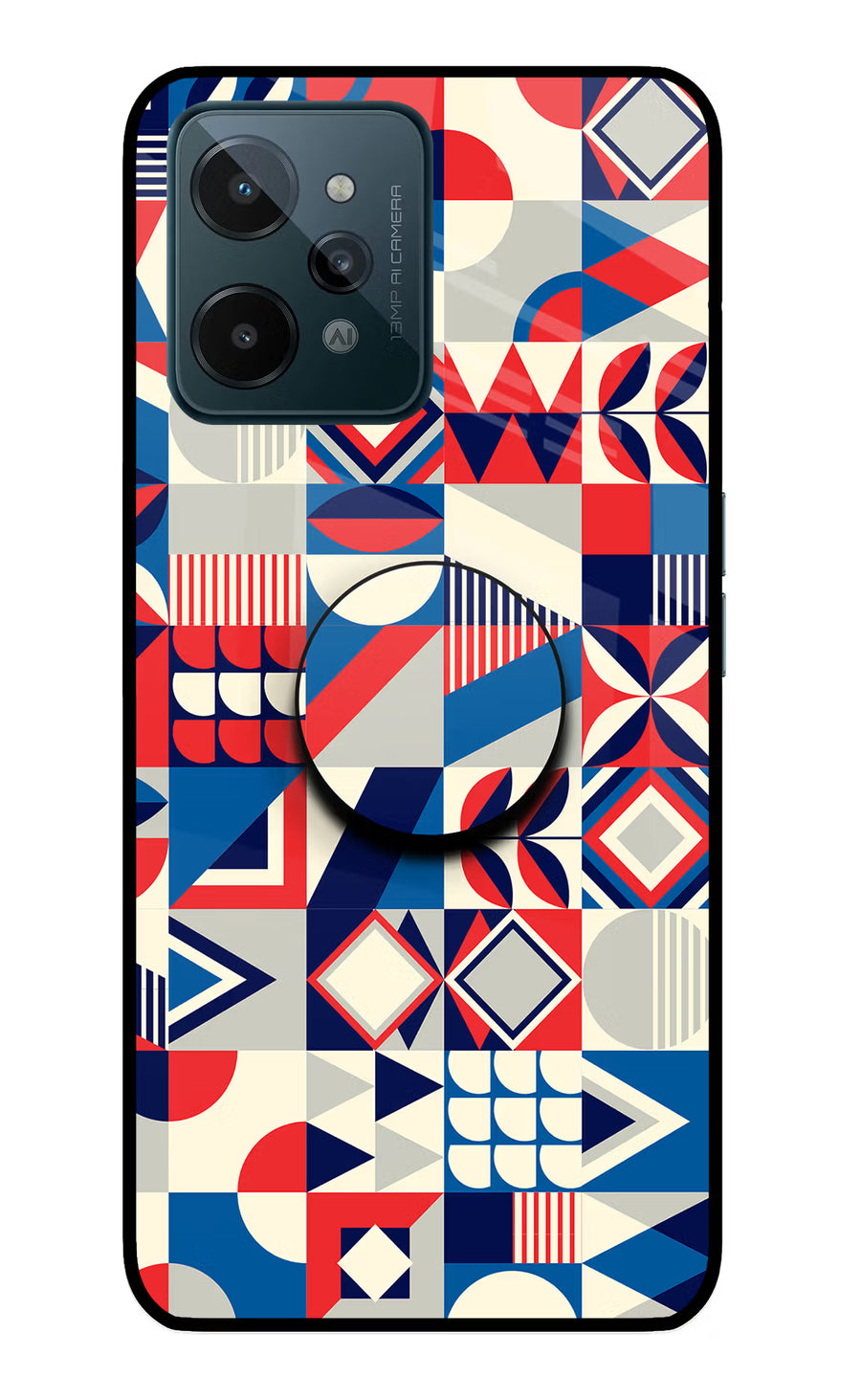 Colorful Pattern Realme C31 Pop Case, Glass case