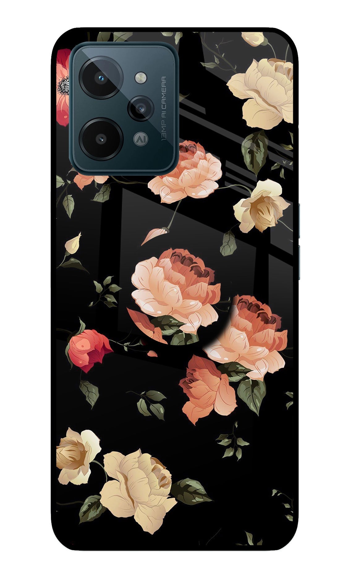 Flowers Realme C31 Glass Case