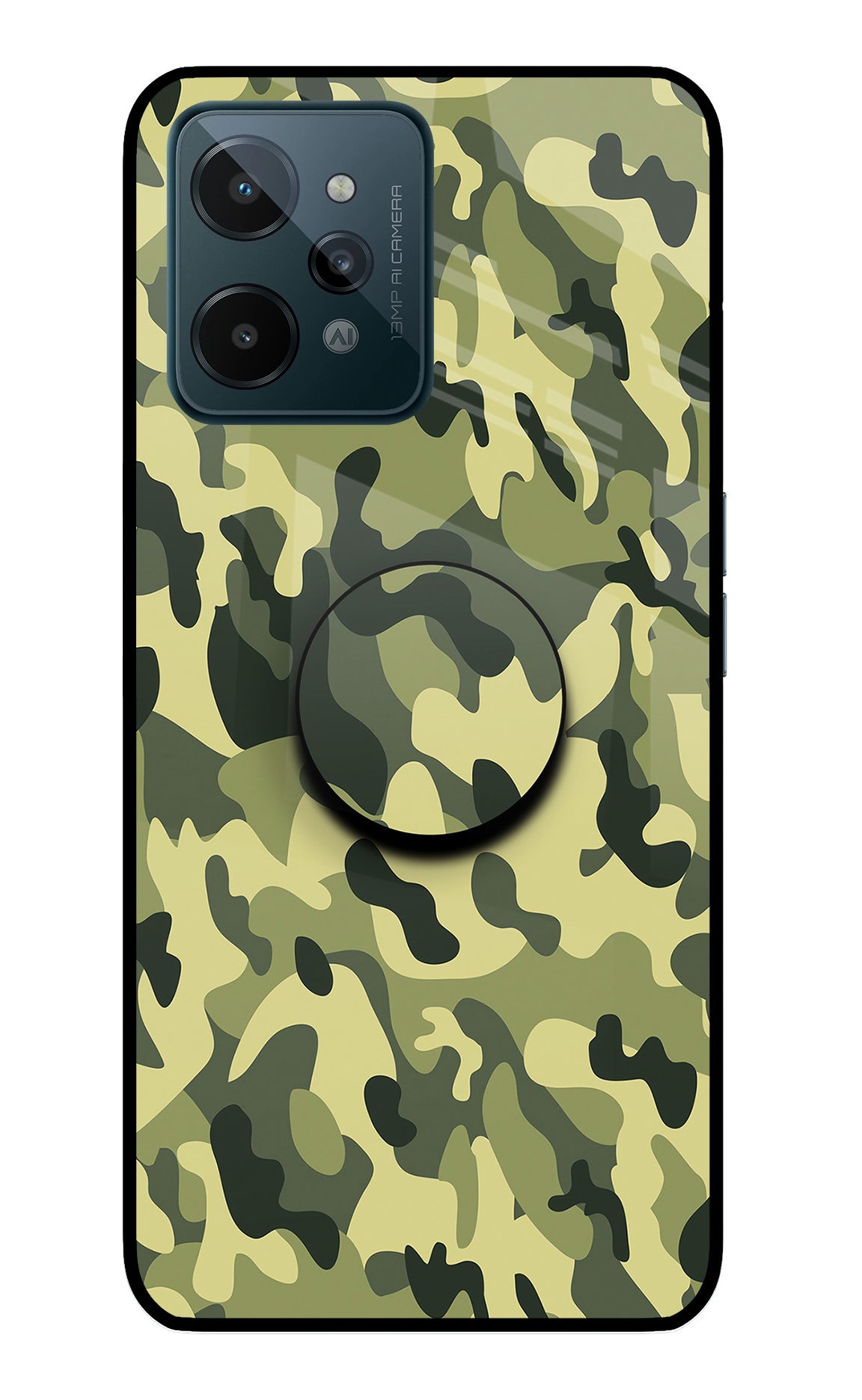 Camouflage Realme C31 Glass Case