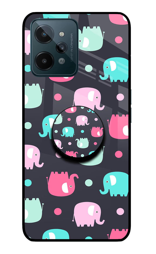 Baby Elephants Realme C31 Glass Case