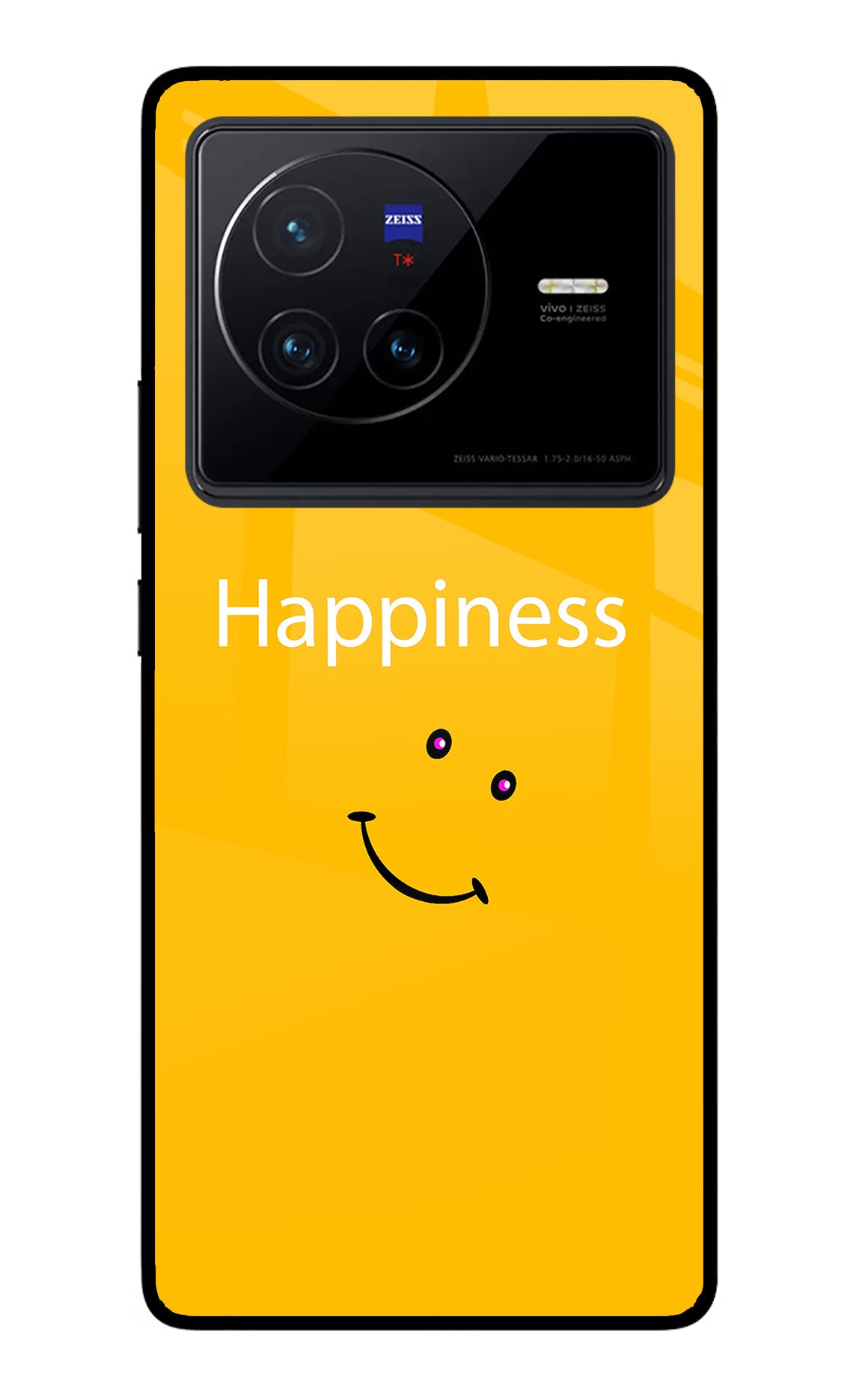 Happiness With Smiley Vivo X80 Glass Case
