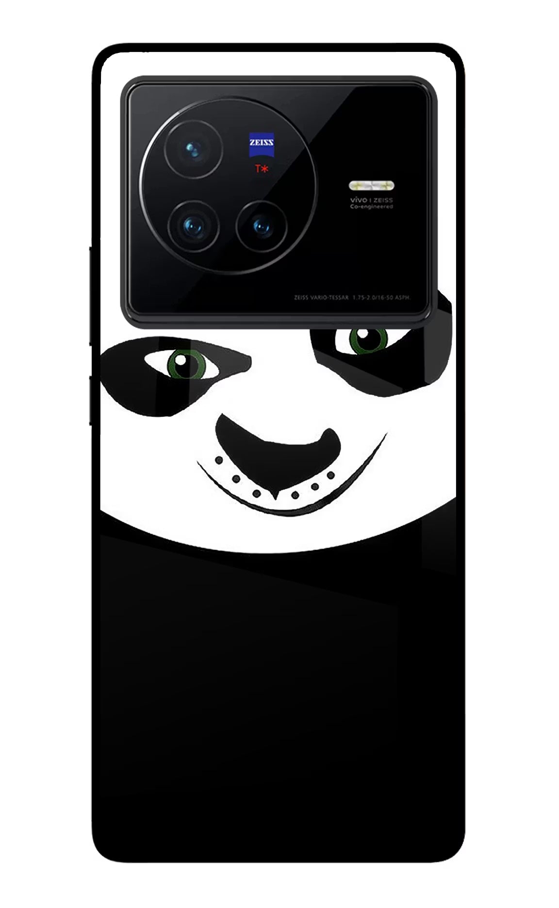 Panda Vivo X80 Glass Case Back Cover by Casekaro