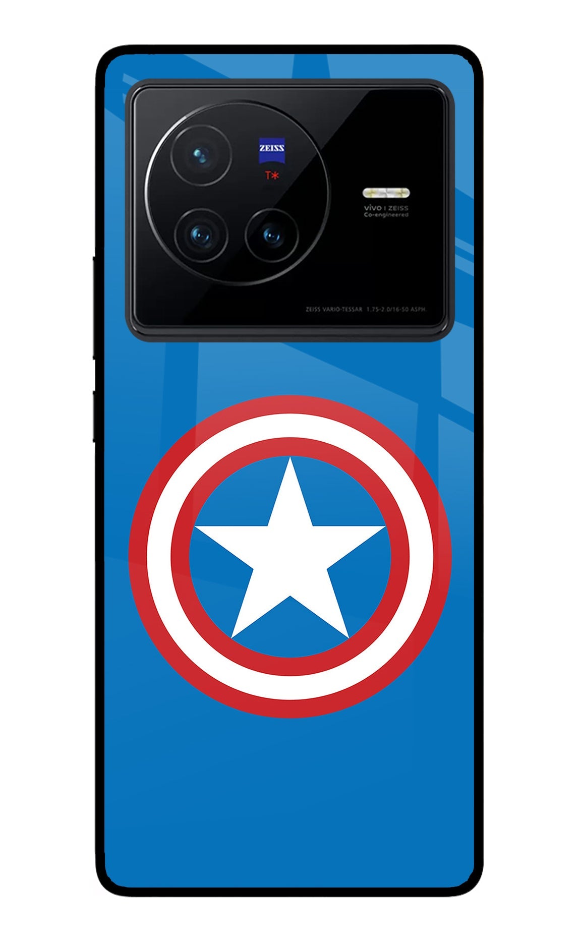 Captain America Logo Vivo X80 Glass Case