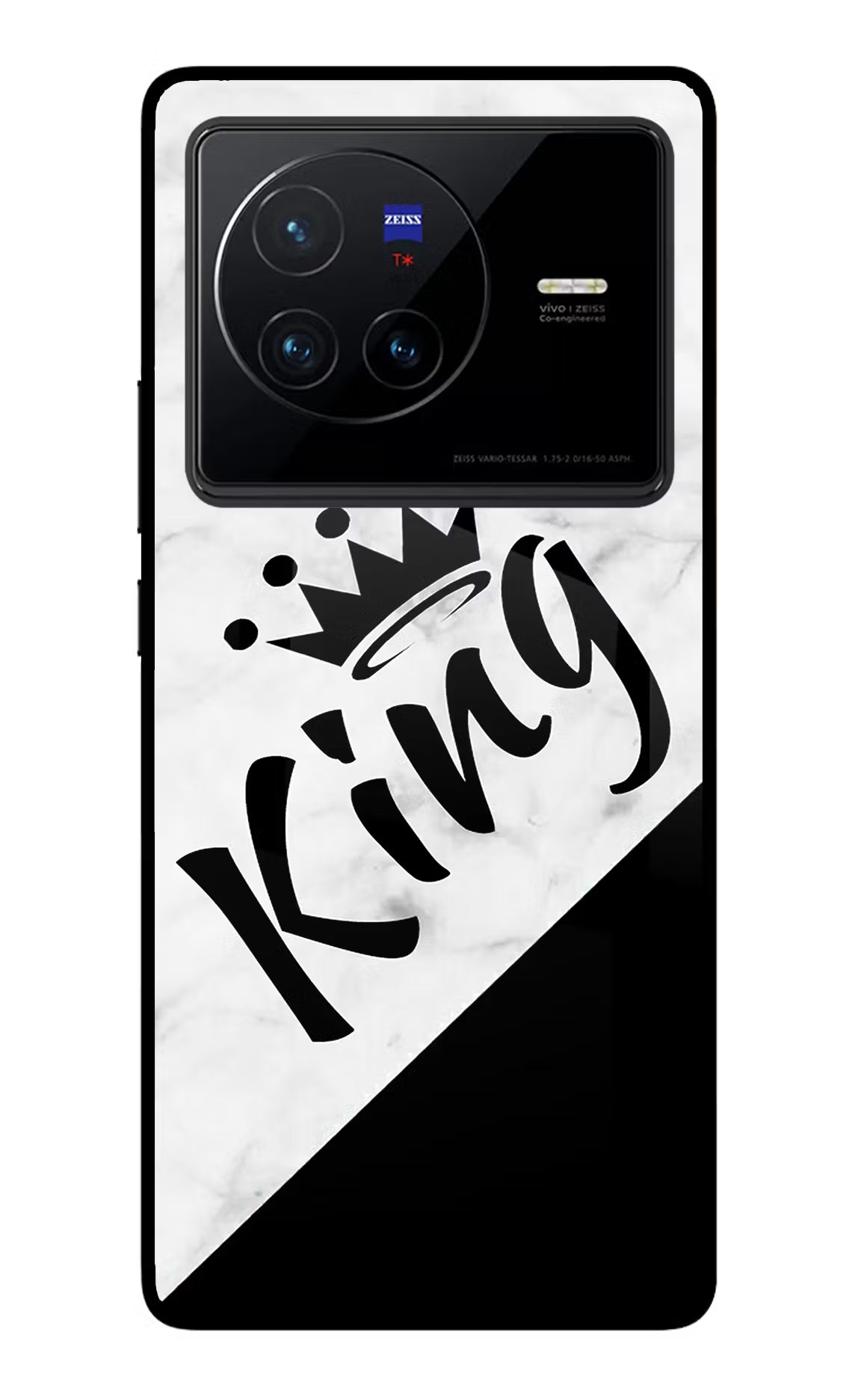 King Vivo X80 Glass Case Back Cover by Casekaro