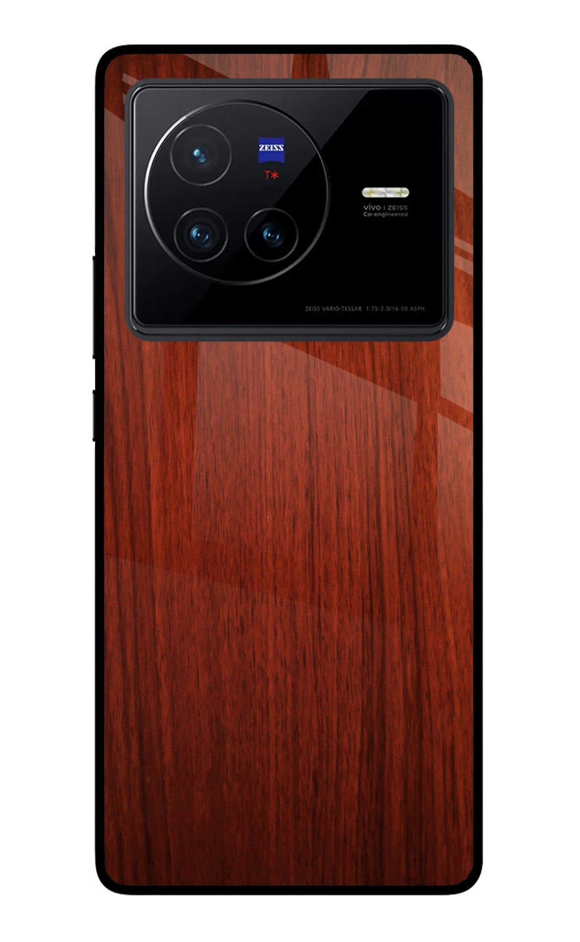 Wooden Plain Pattern Vivo X80 Glass Case