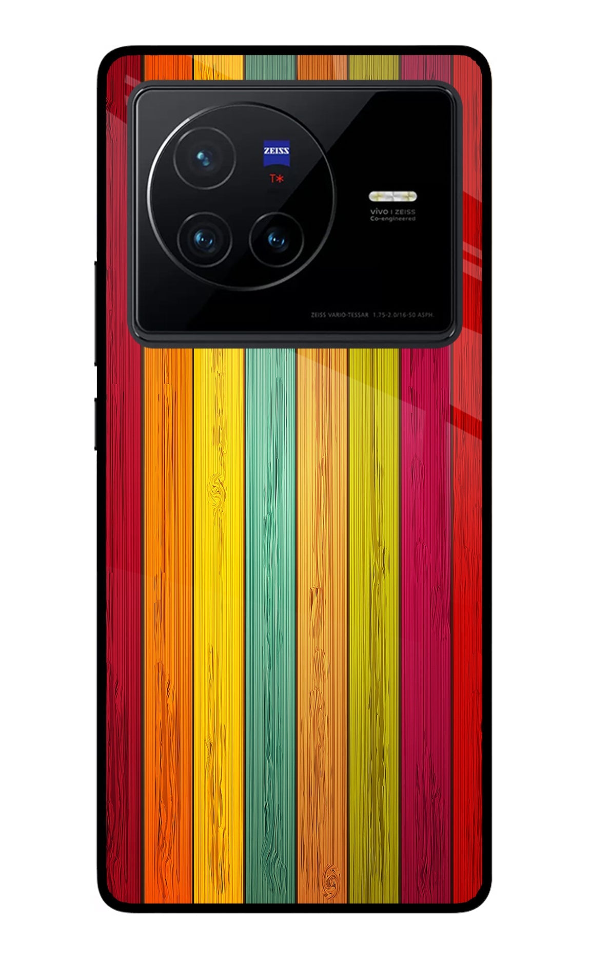 Multicolor Wooden Vivo X80 Back Cover