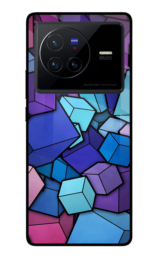 Cubic Abstract Vivo X80 Glass Case