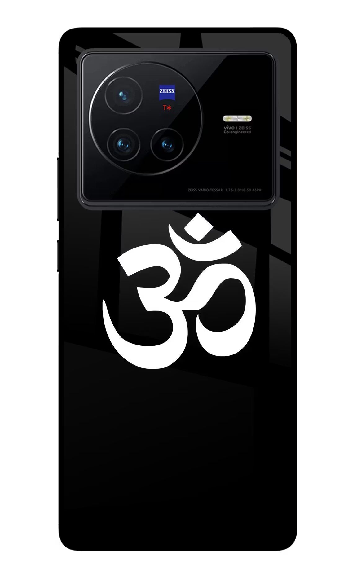Om Vivo X80 Glass Case Back Cover by Casekaro