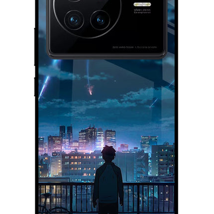 Anime Vivo X80 Glass Case Back Cover by Casekaro