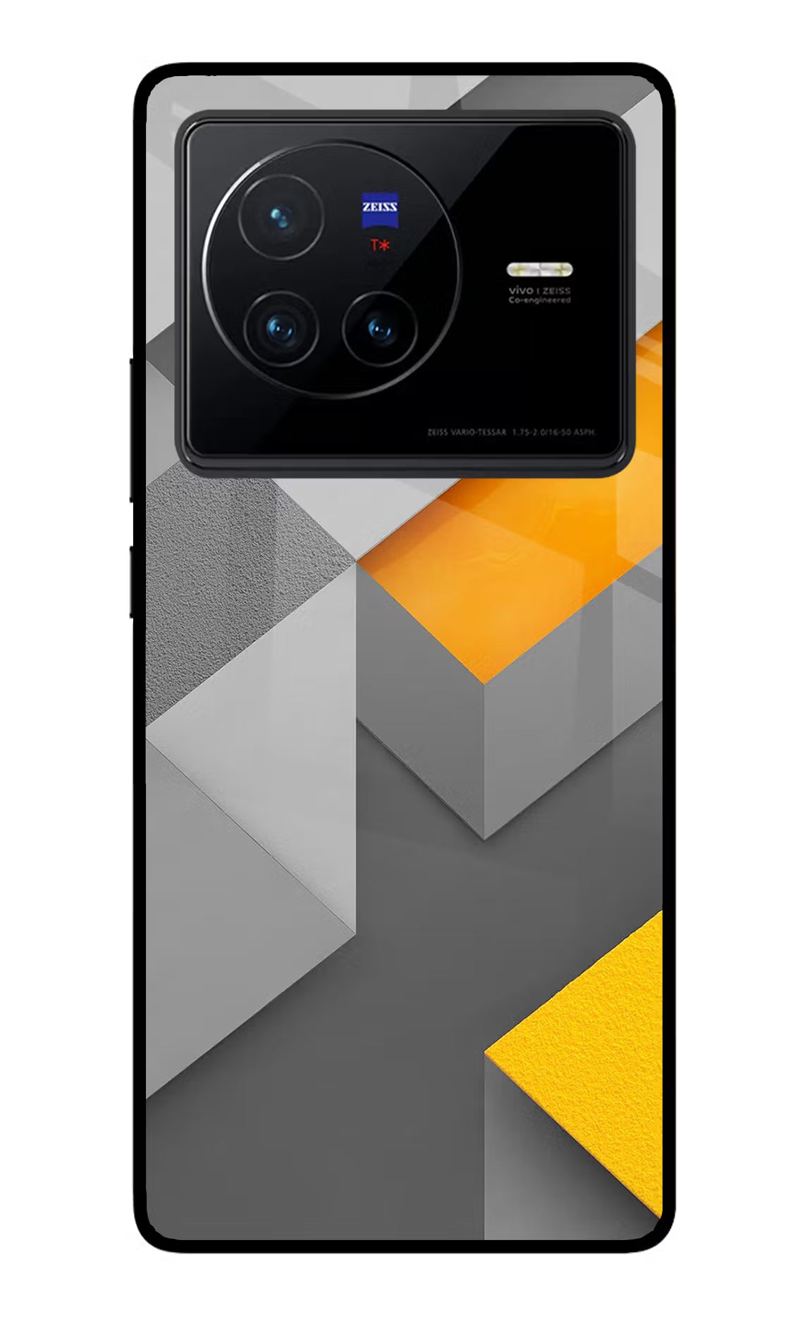 Abstract Vivo X80 Glass Case Back Cover by Casekaro