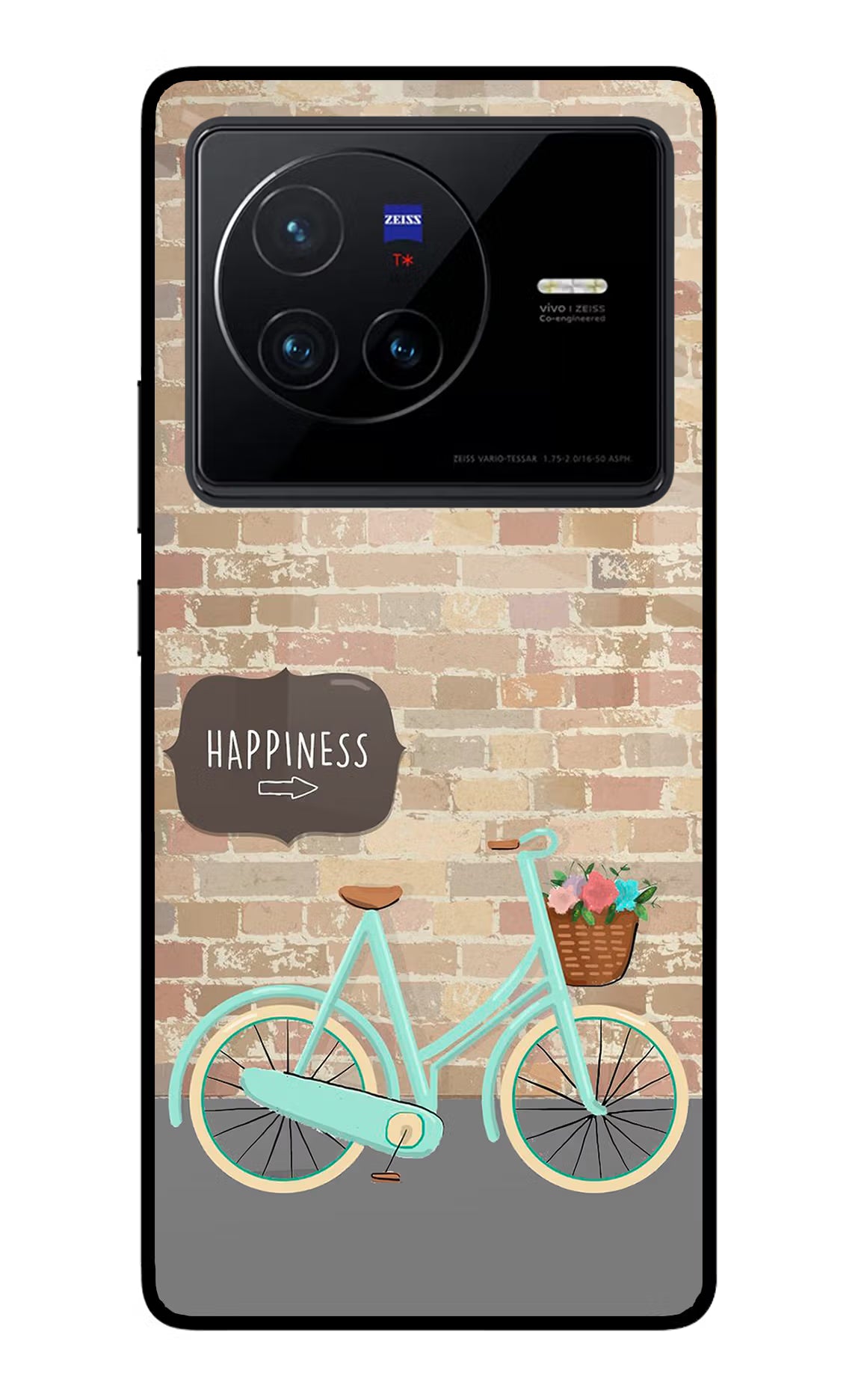 Happiness Artwork Vivo X80 Glass Case Back Cover by Casekaro
