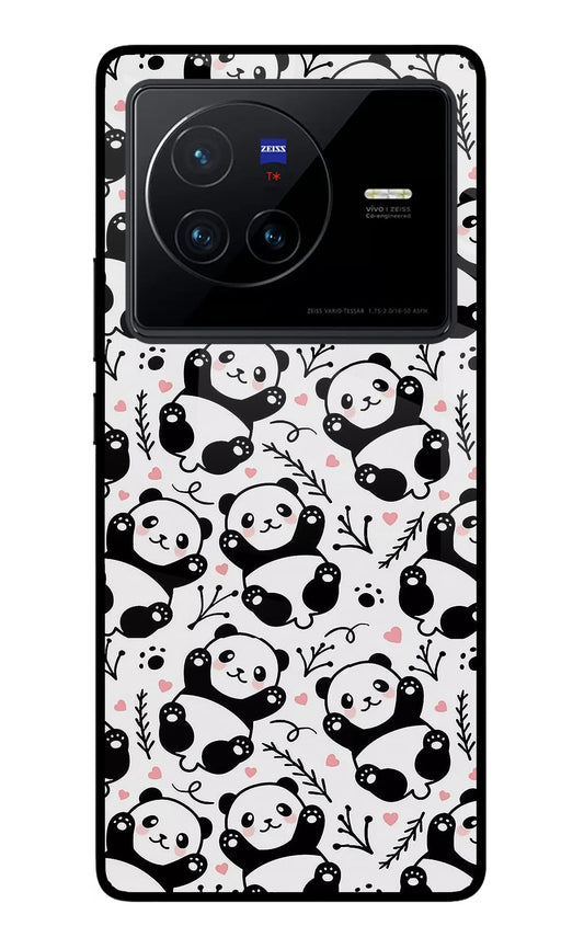 Cute Panda Vivo X80 Glass Case