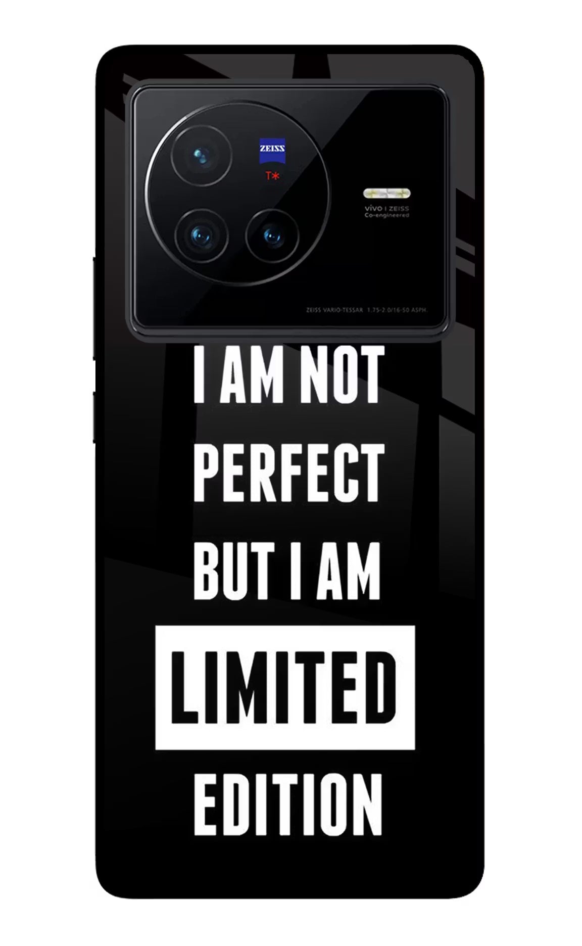 I Am Not Perfect But I Am Limited Edition Vivo X80 Glass Case Back Cover by Casekaro