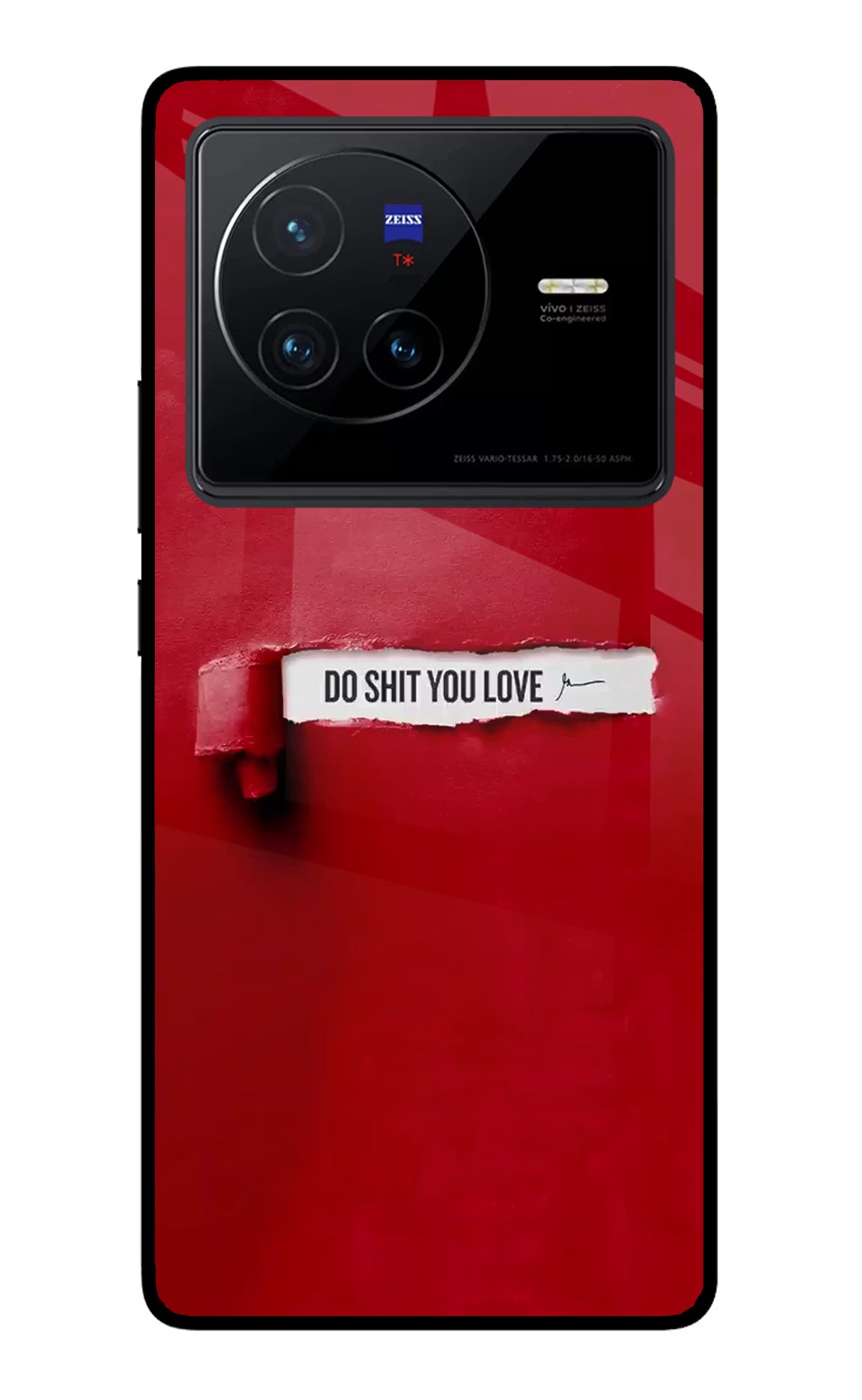 Do Shit You Love Vivo X80 Glass Case Back Cover by Casekaro