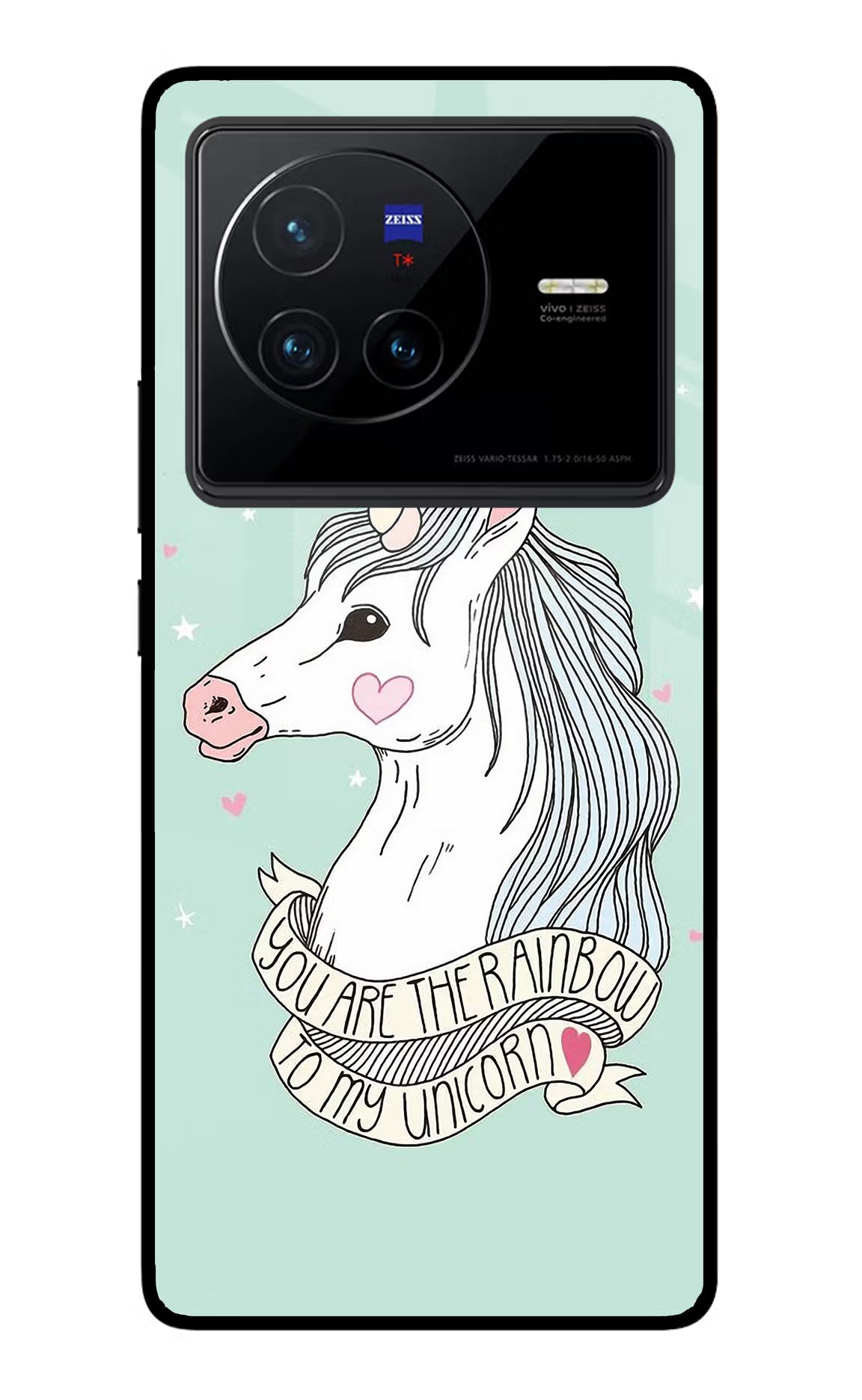 Unicorn Wallpaper Vivo X80 Glass Case Back Cover by Casekaro