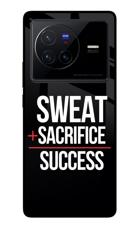 Sweat Sacrifice Success Vivo X80 Glass Case