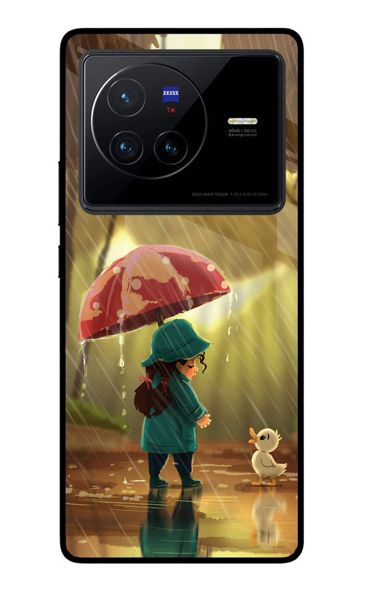 Rainy Day Vivo X80 Glass Case