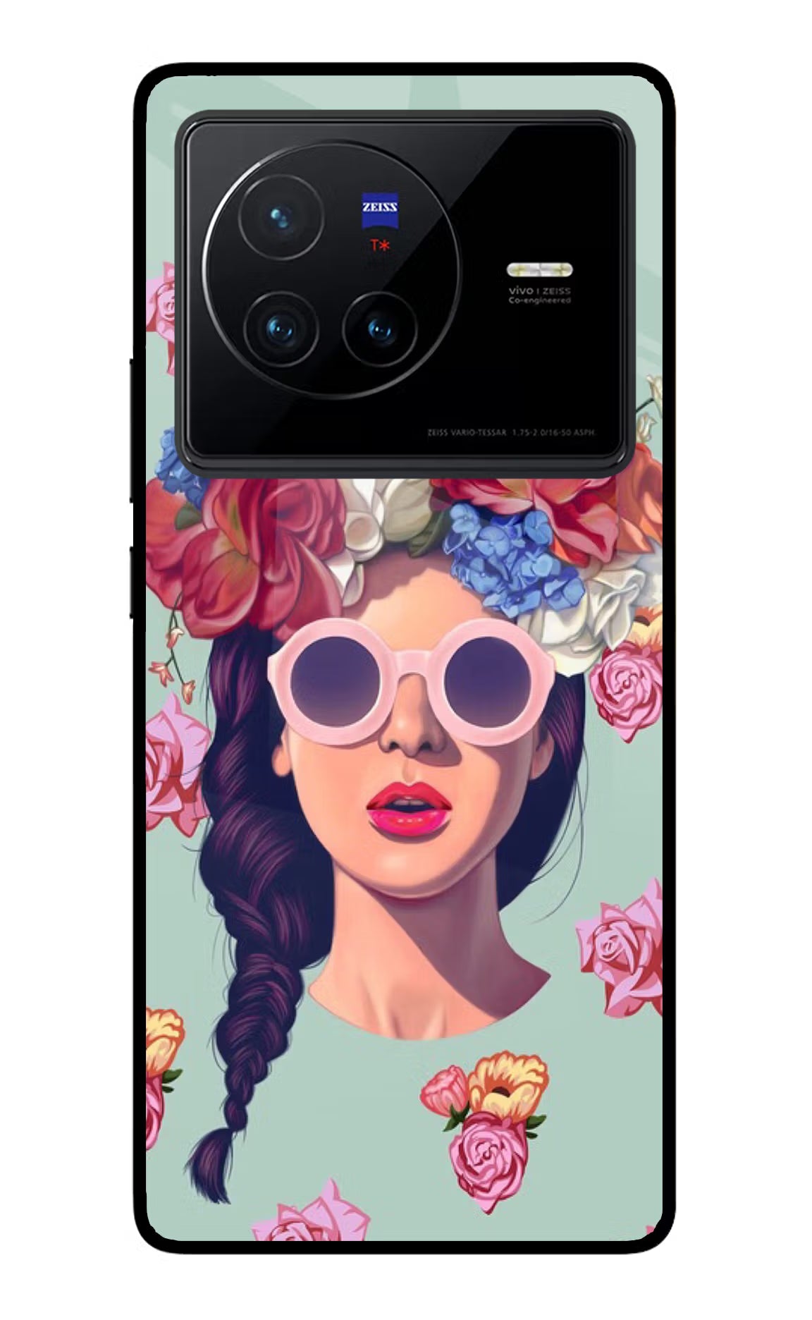 Pretty Girl Vivo X80 Glass Case Back Cover by Casekaro