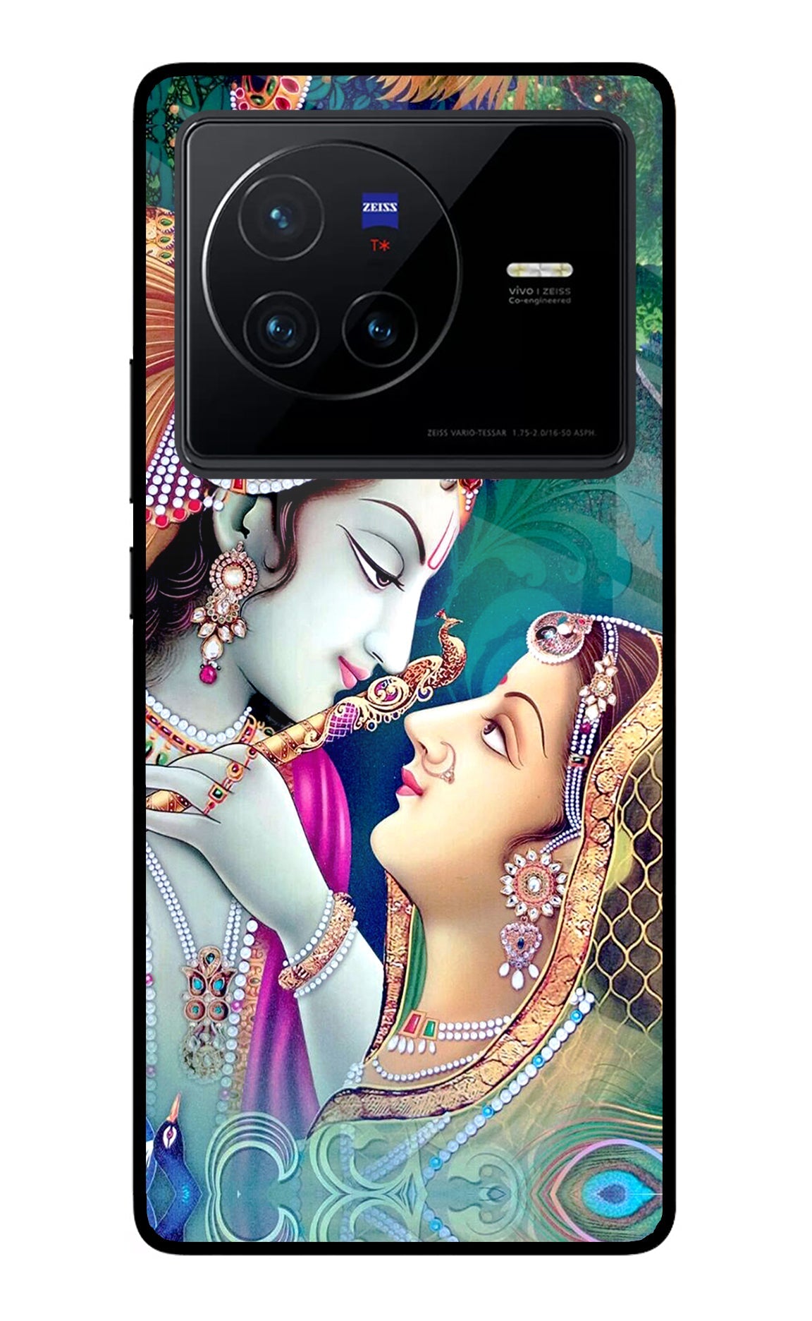 Lord Radha Krishna Vivo X80 Glass Case