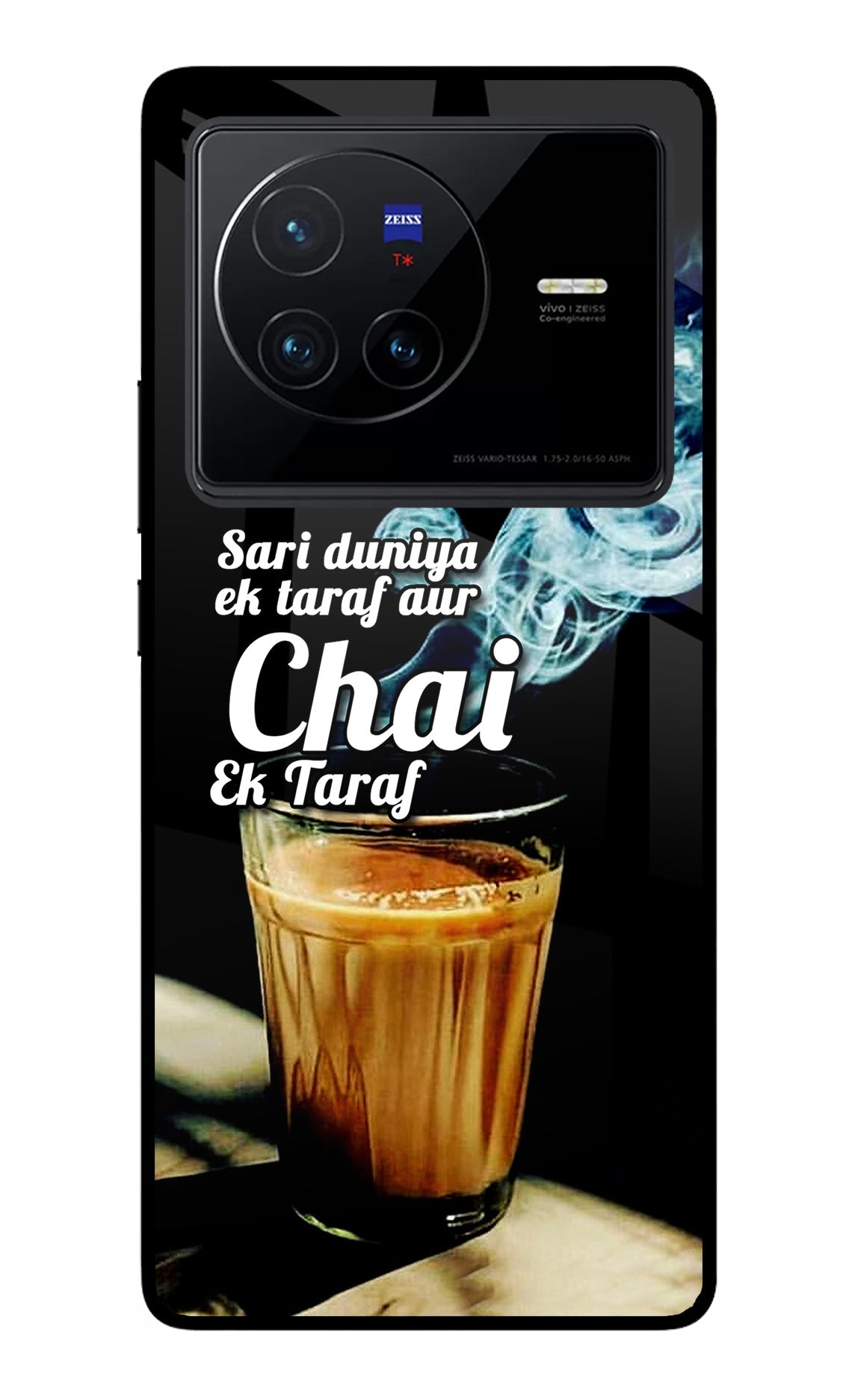 Chai Ek Taraf Quote Vivo X80 Glass Case