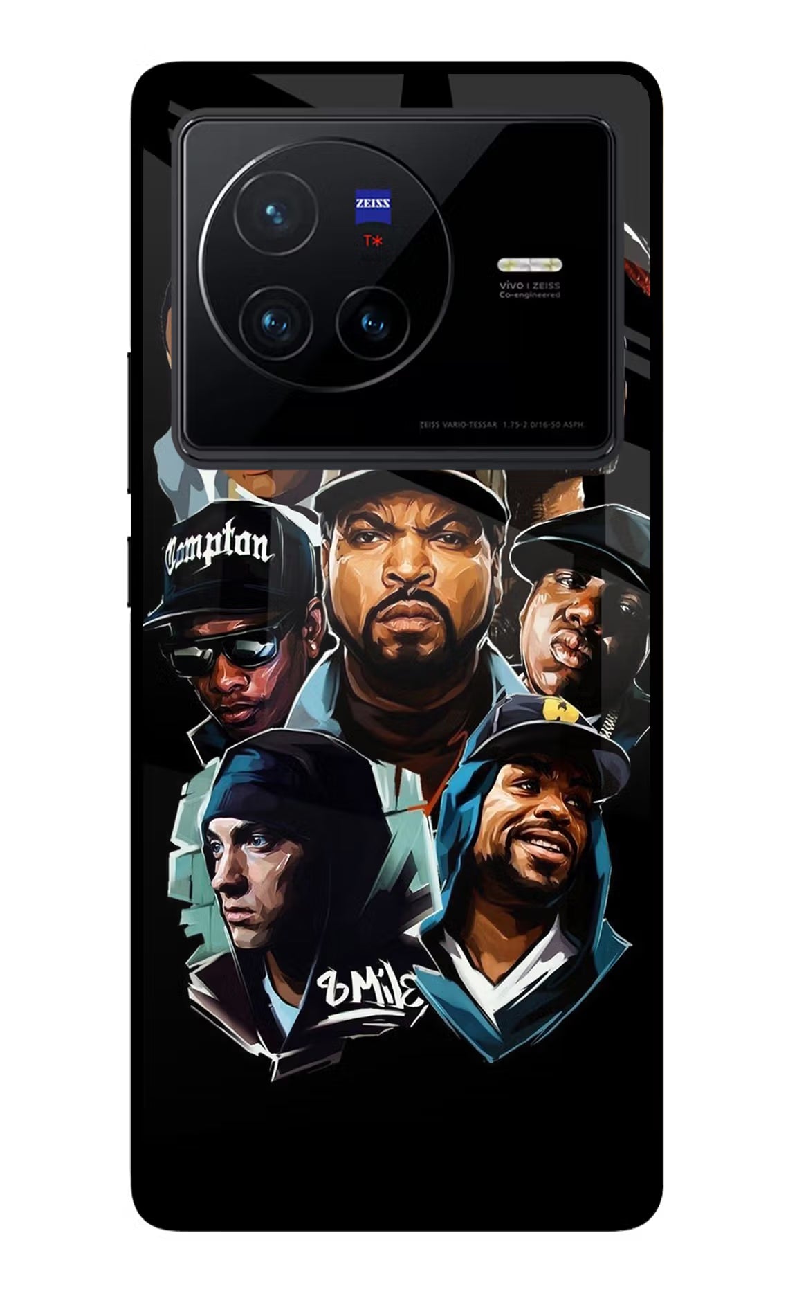 Rappers Vivo X80 Glass Case Back Cover by Casekaro