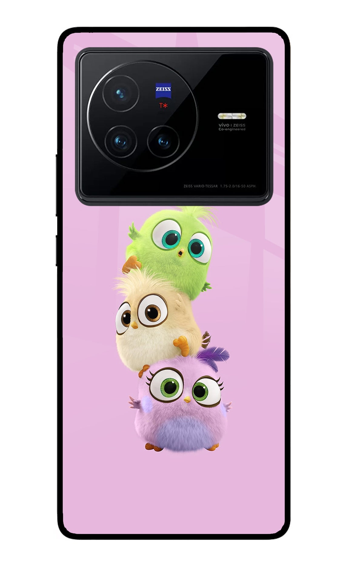 Cute Little Birds Vivo X80 Glass Case