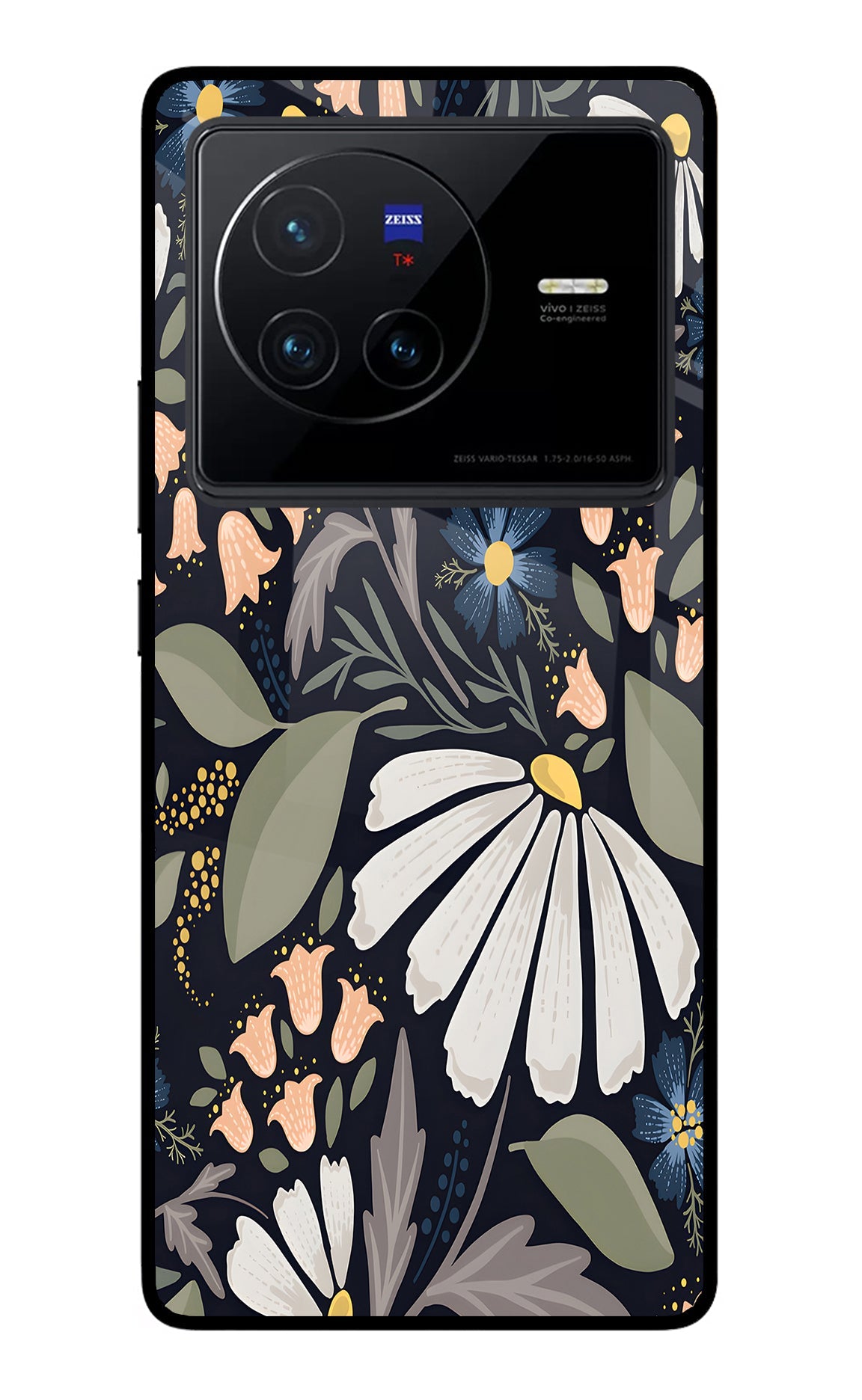 Flowers Art Vivo X80 Back Cover