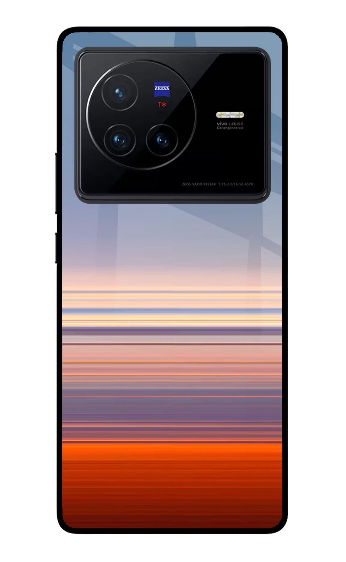 Morning Colors Vivo X80 Glass Case Back Cover by Casekaro