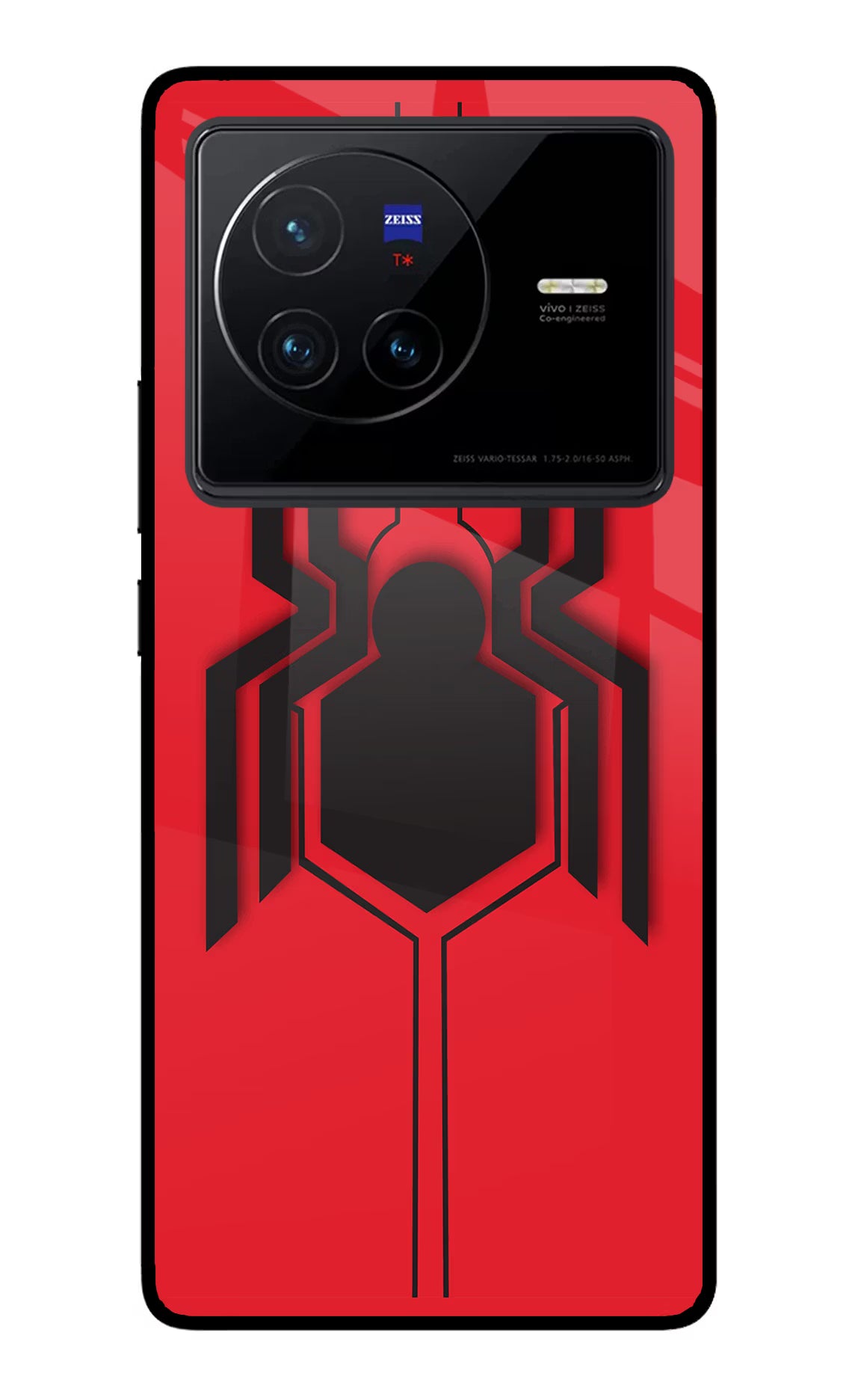 Spider Vivo X80 Glass Case Back Cover by Casekaro