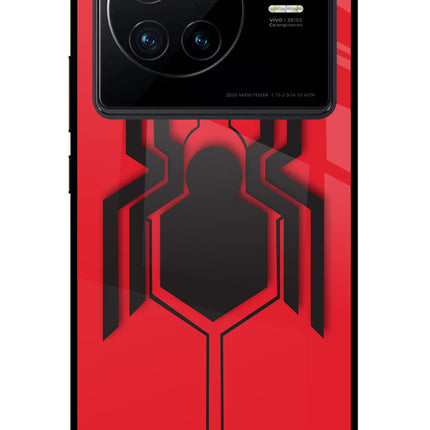 Spider Vivo X80 Glass Case Back Cover by Casekaro