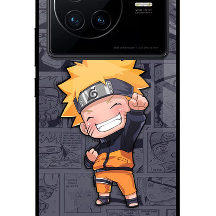 Chota Naruto Vivo X80 Glass Case Back Cover by Casekaro