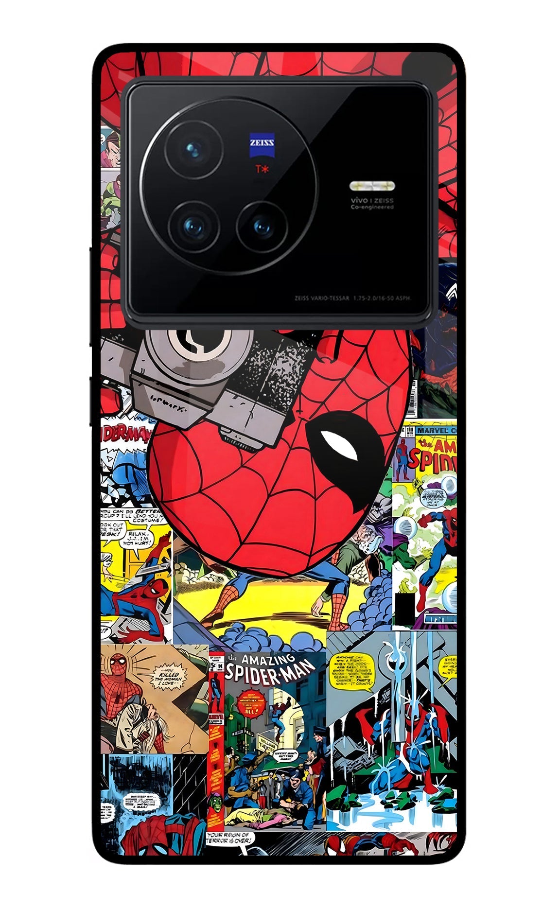 Spider Man Vivo X80 Glass Case