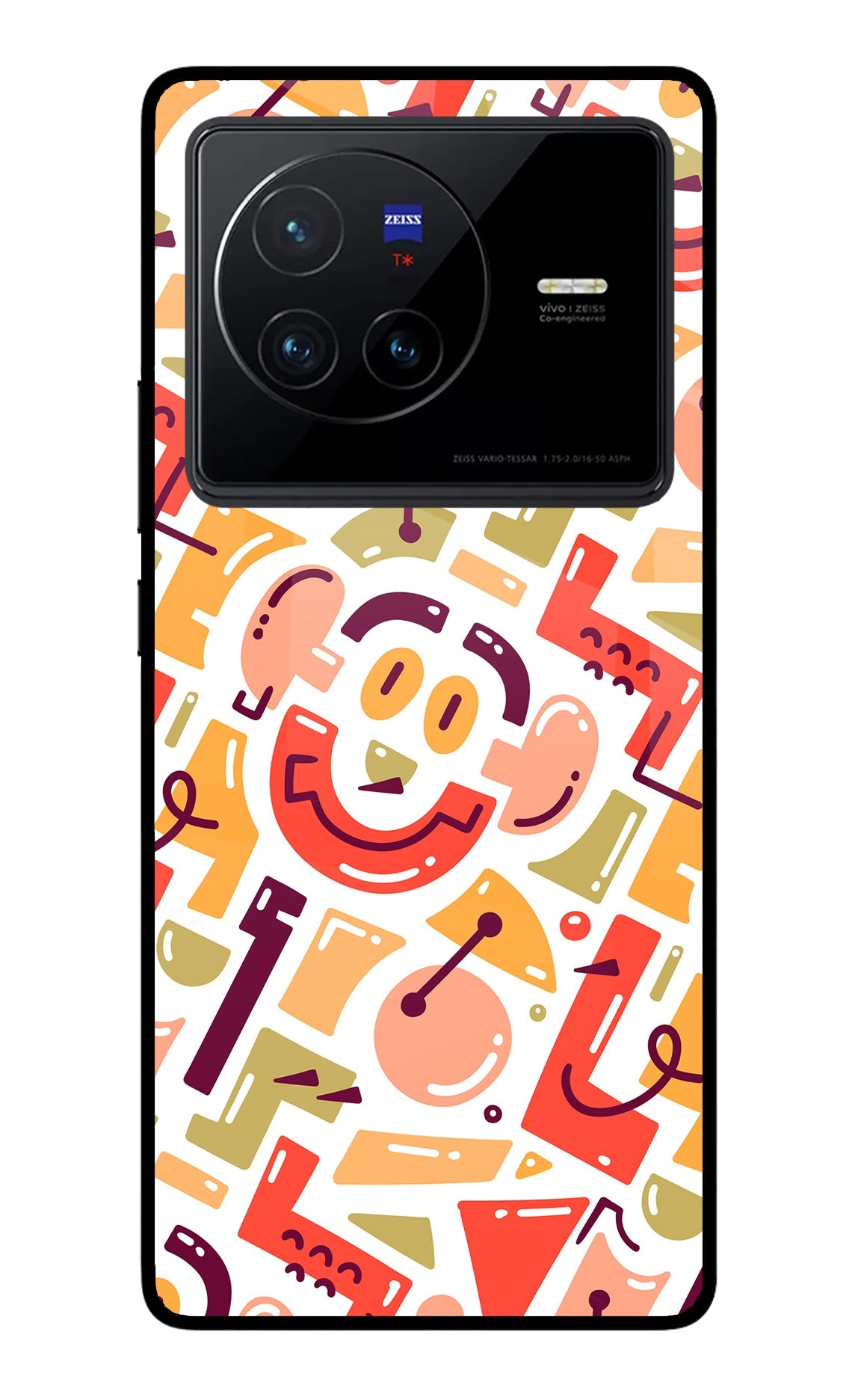 Doodle Pattern Vivo X80 Back Cover