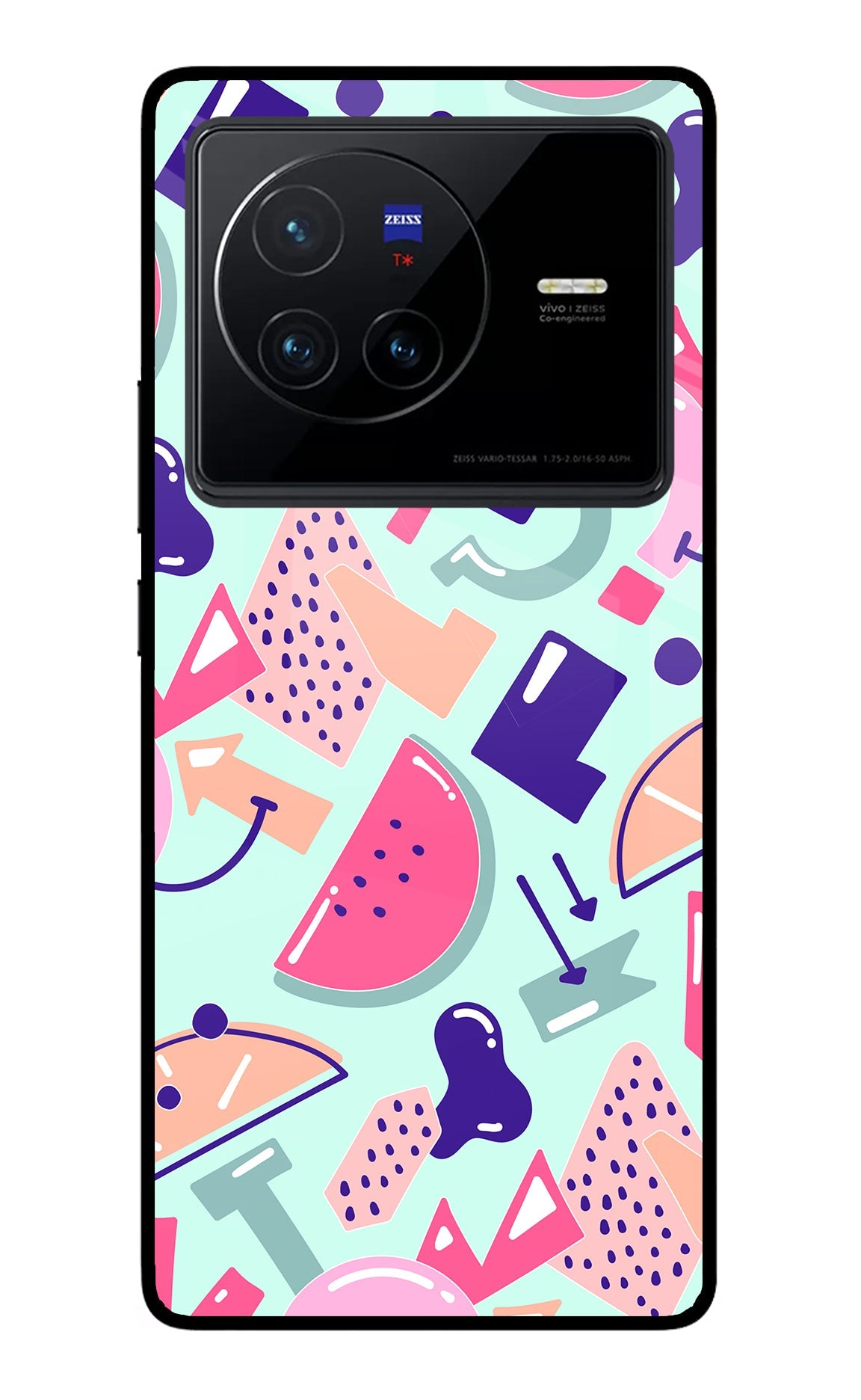 Doodle Pattern Vivo X80 Back Cover